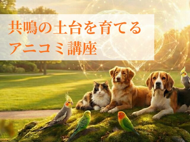 【0期募集】共鳴の土台を育てるアニコミ基礎講座 〜「聞こう」とするのをやめ、飼い主という受信機を整える〜